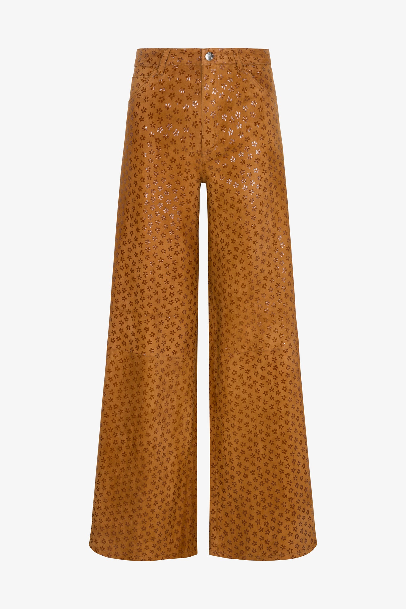5 Pocket Suede Wide Leg