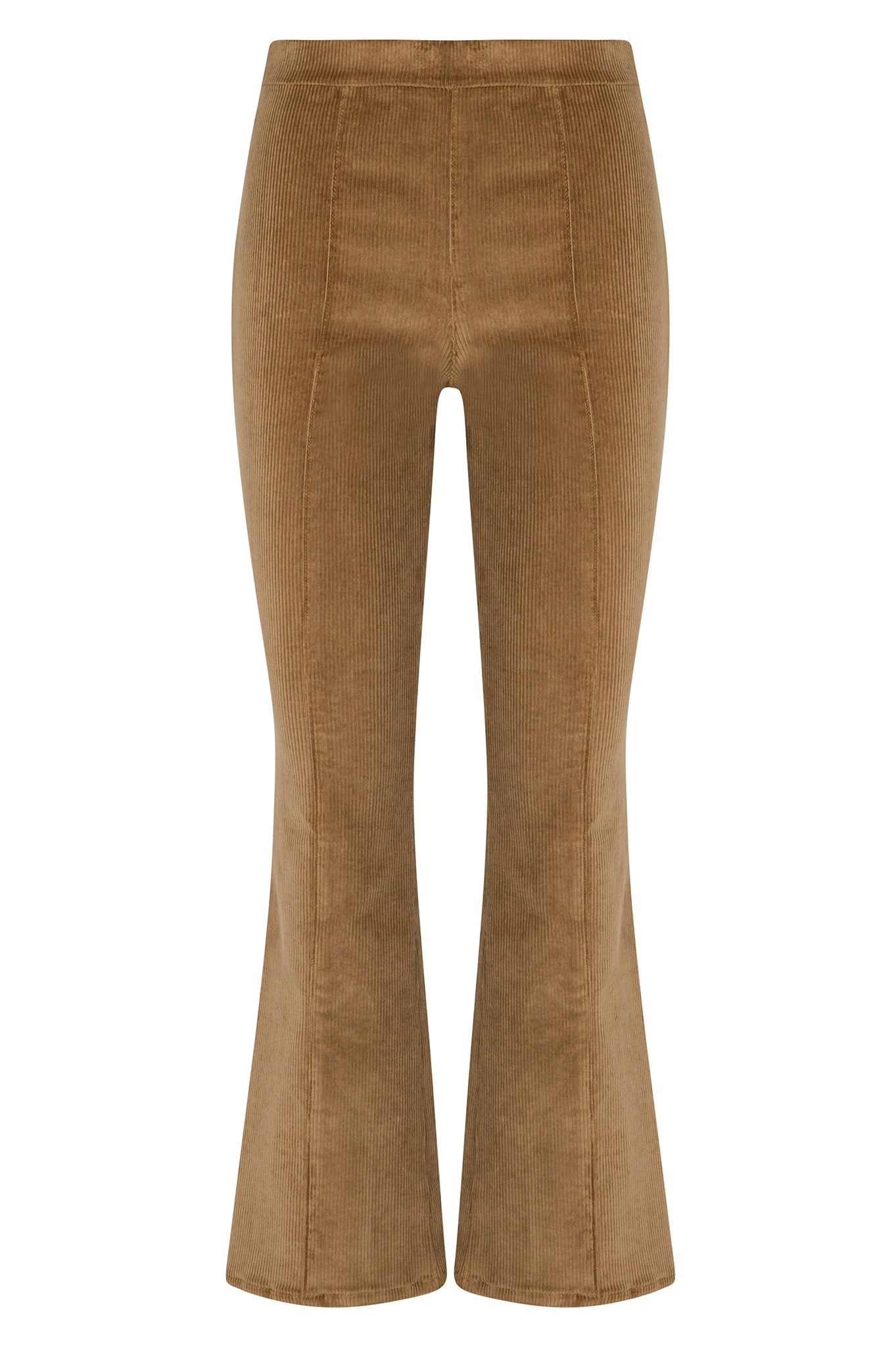 Sepia Corduroy Ankle Flare with Princess Seams