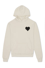 Vintage White Heart Hoodie