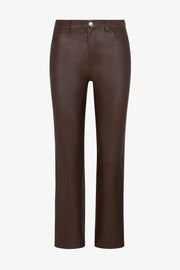 5 Pocket Leather Ankle Slim Straight
