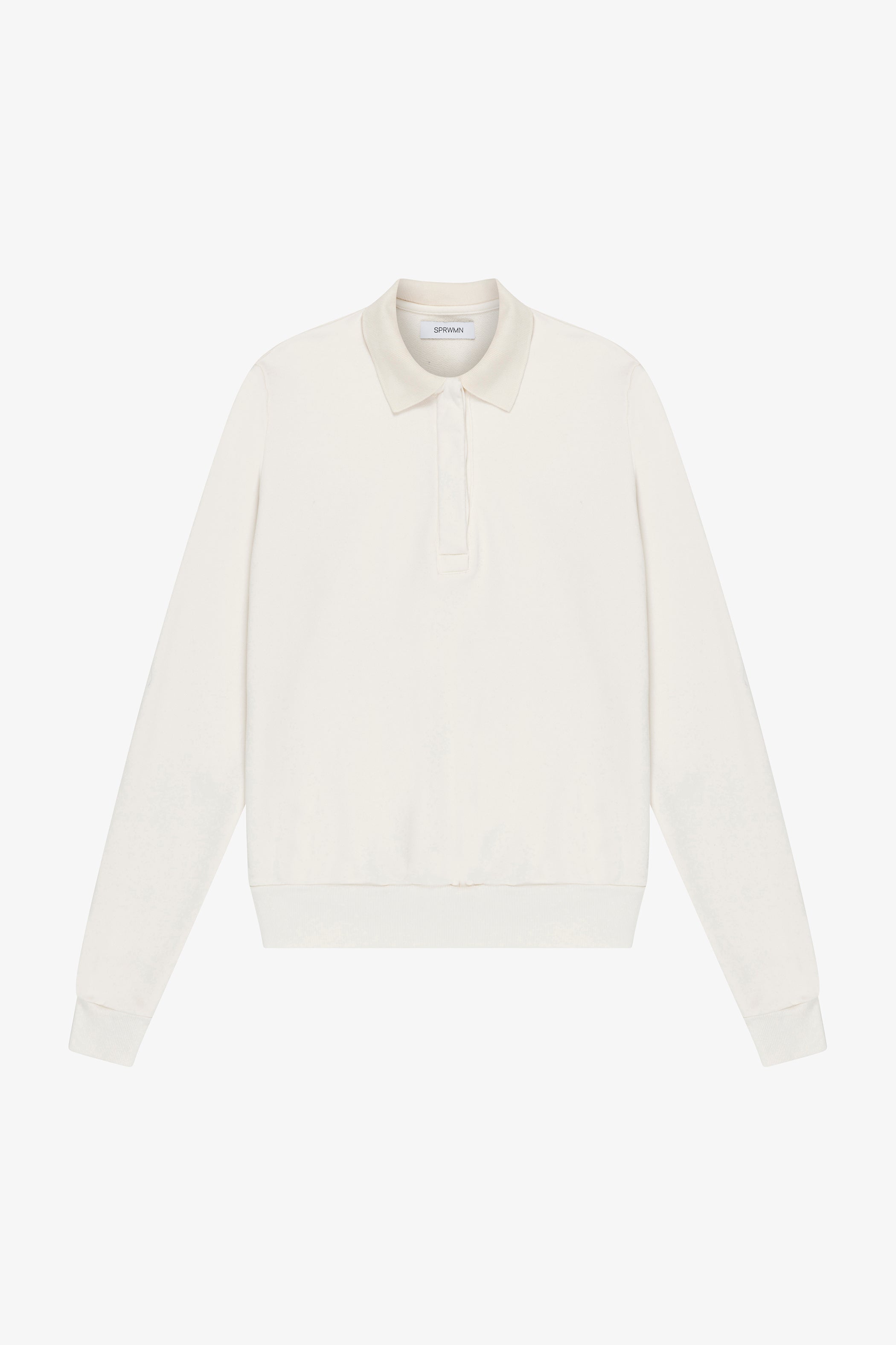 Cotton Terry Polo Sweatshirt