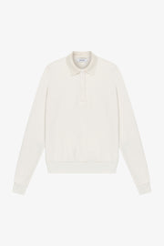 Cotton Terry Polo Sweatshirt