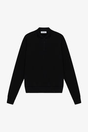 Cotton Terry Polo Sweatshirt