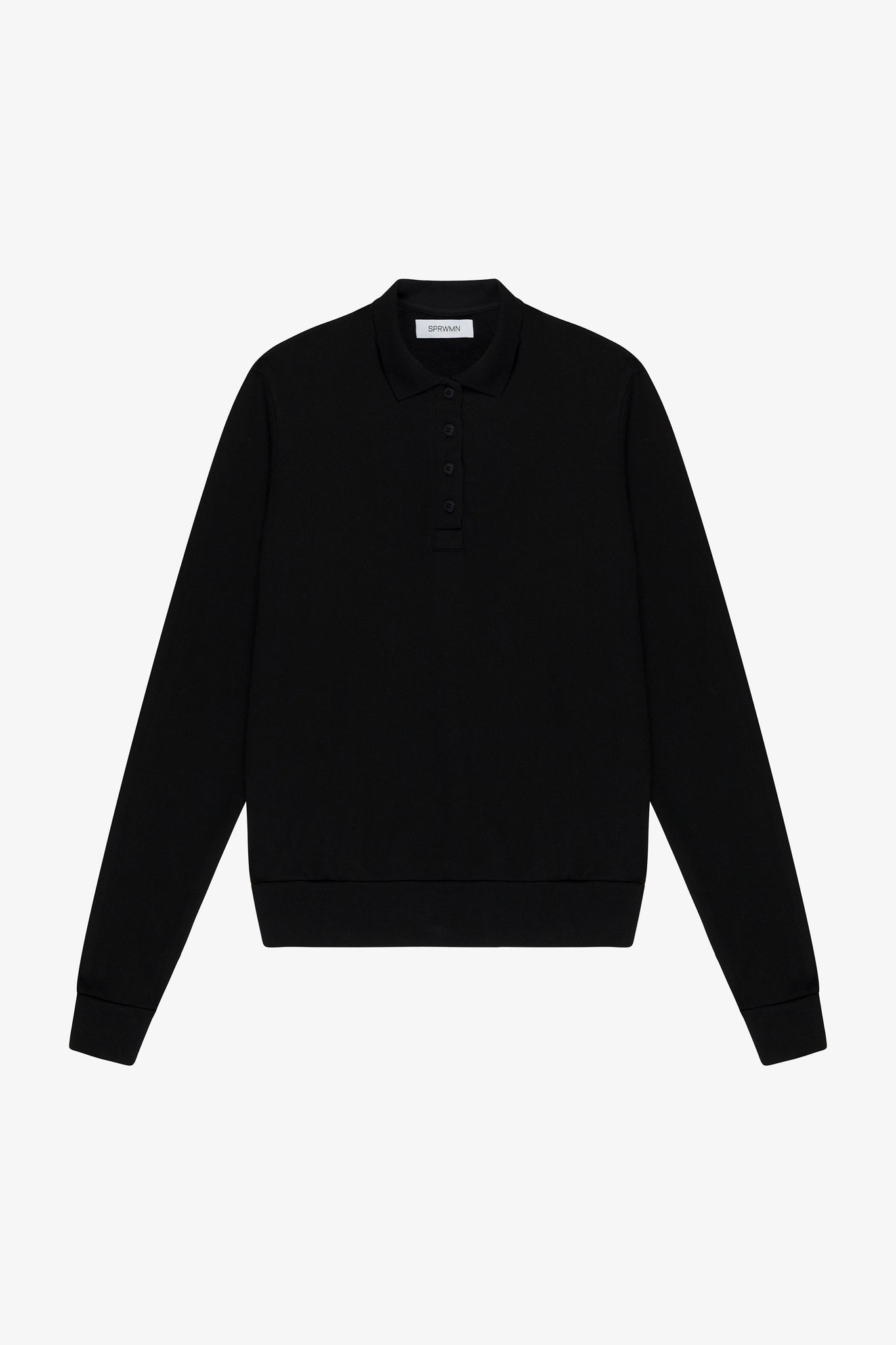 Cotton Terry Polo Sweatshirt