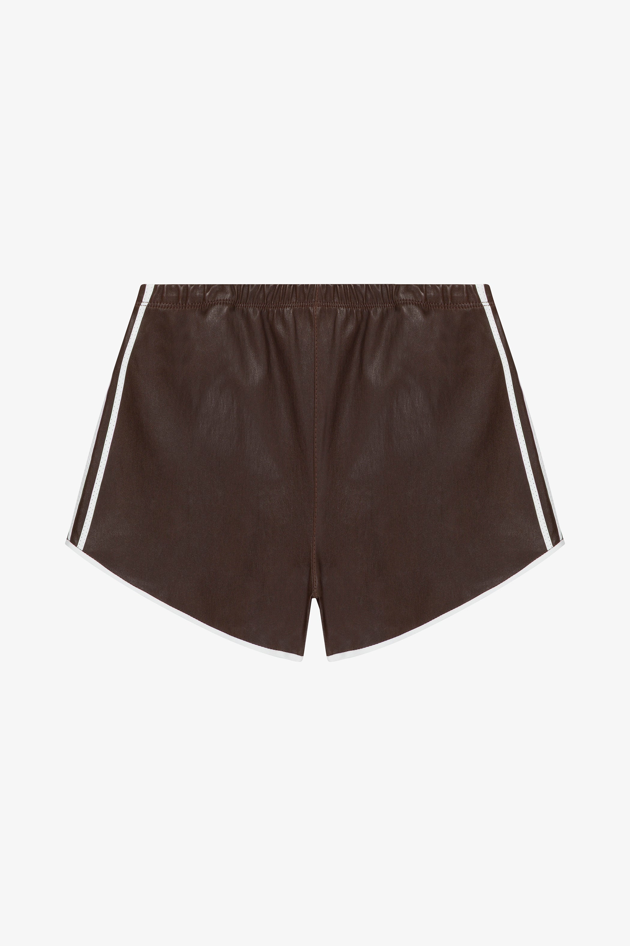 Leather Athletic Slip Shorts