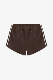 Leather Athletic Slip Shorts