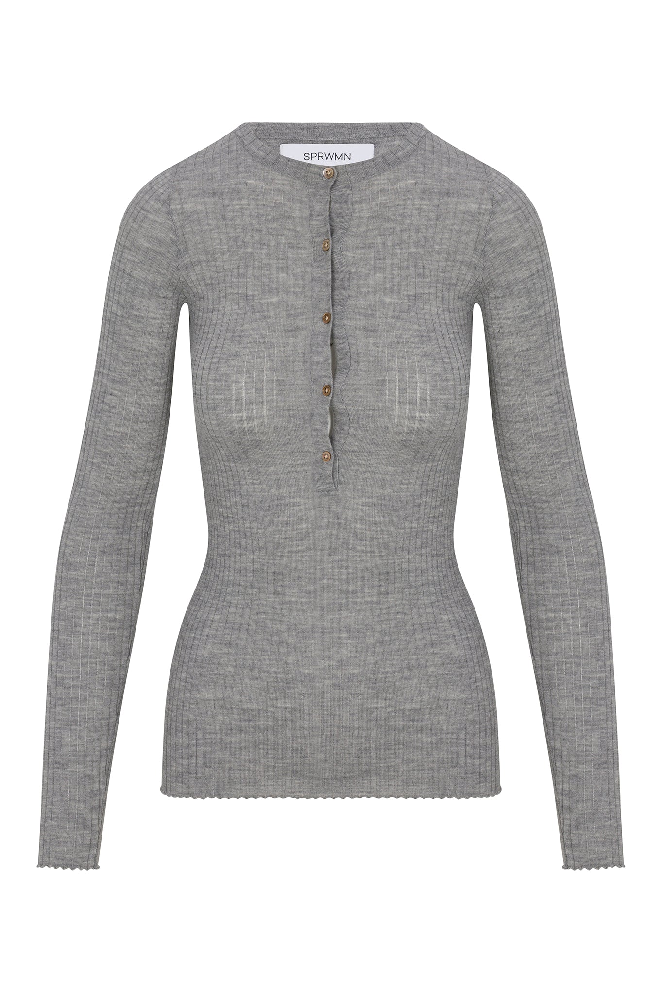 Grey Cashmere Henley