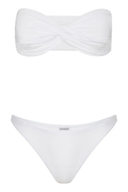 White Twist Bandeau Top