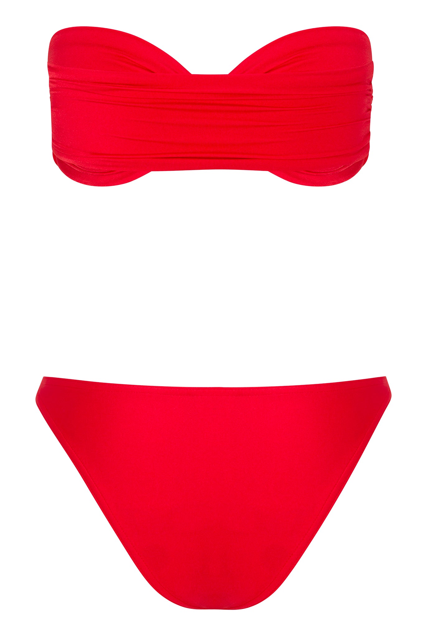 Red Twist Bandeau Top
