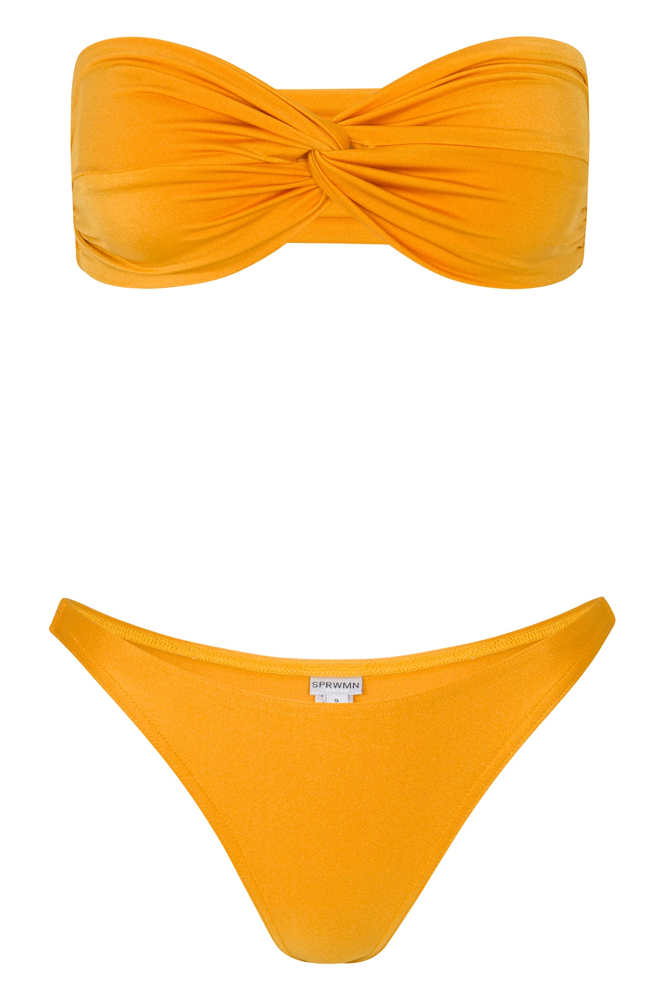 Yellow Twist Bandeau Top