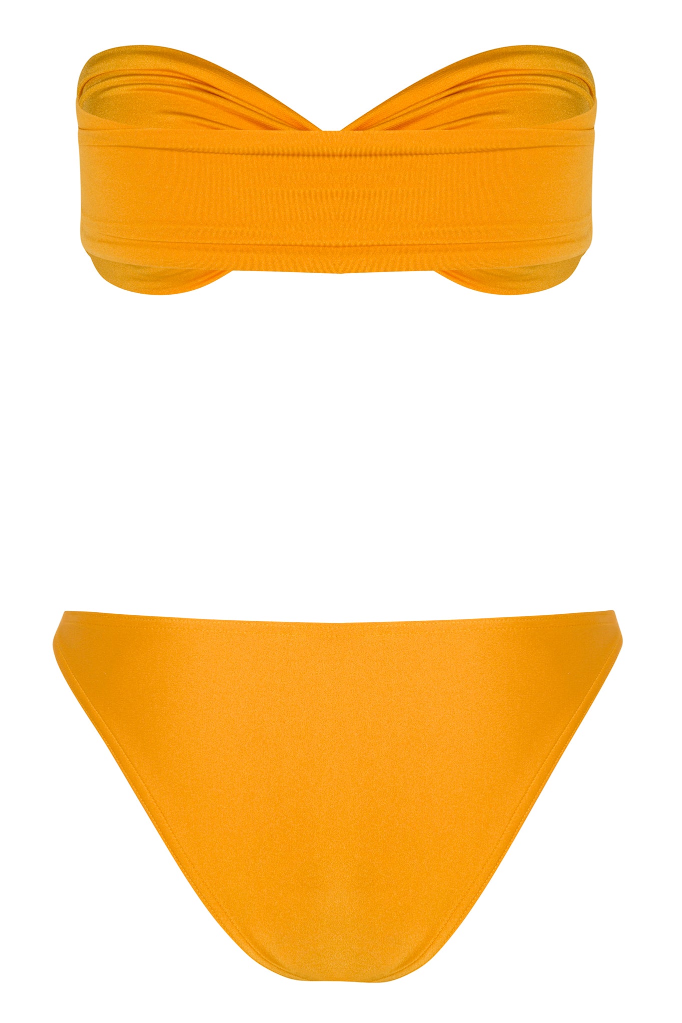 Yellow Twist Bandeau Top