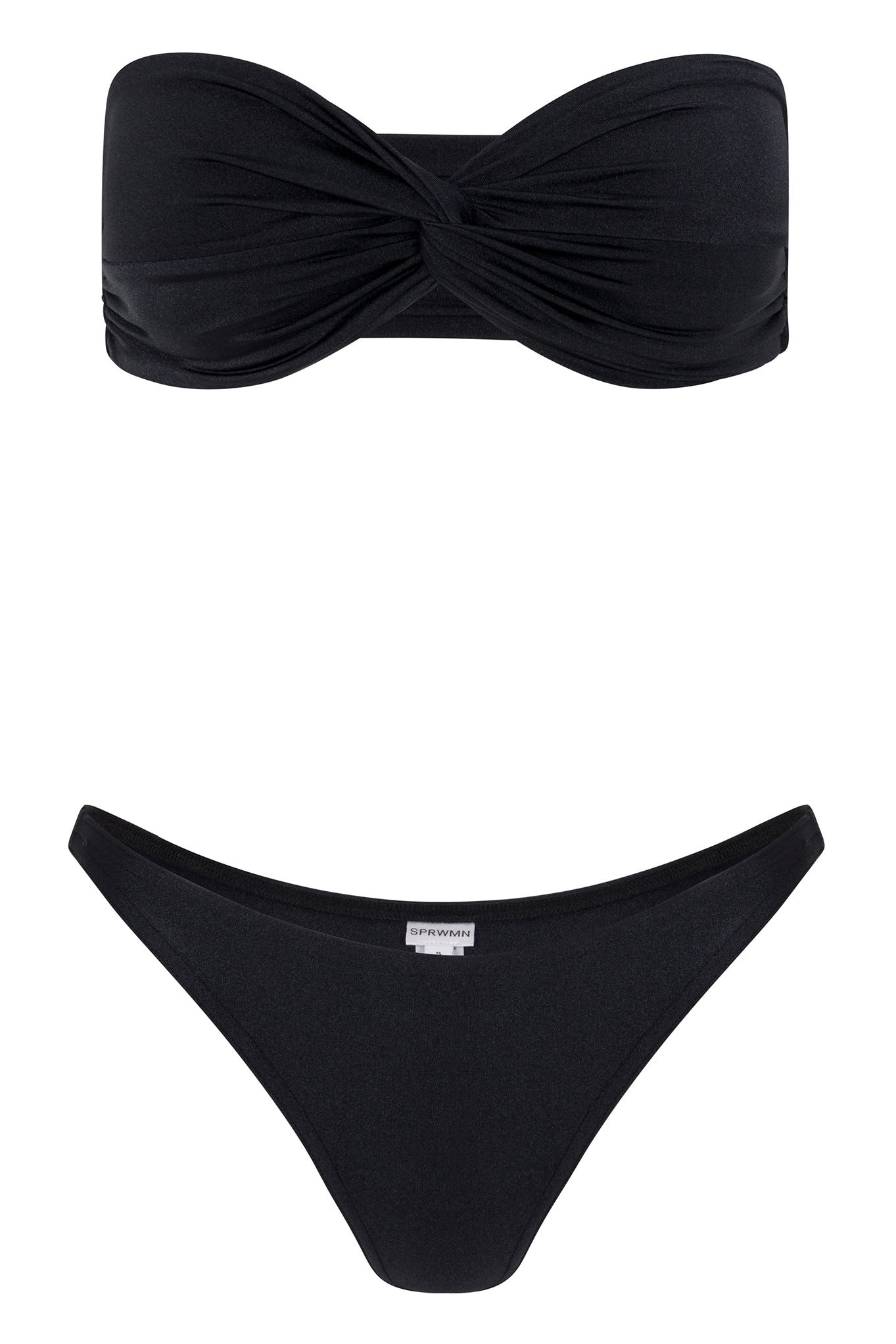 Black Twist Bandeau Top