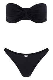 Black Twist Bandeau Top