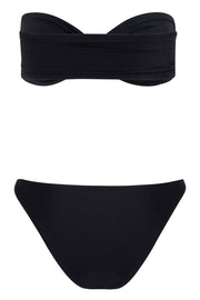 Black Twist Bandeau Top