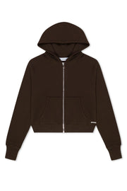 Americano Cotton Shrunken Zip Up Hoodie