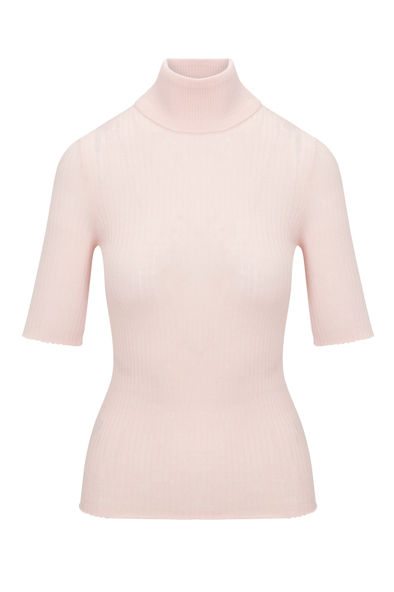Blush Cashmere Turtleneck
