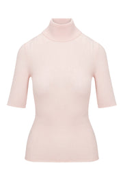 Blush Cashmere Turtleneck