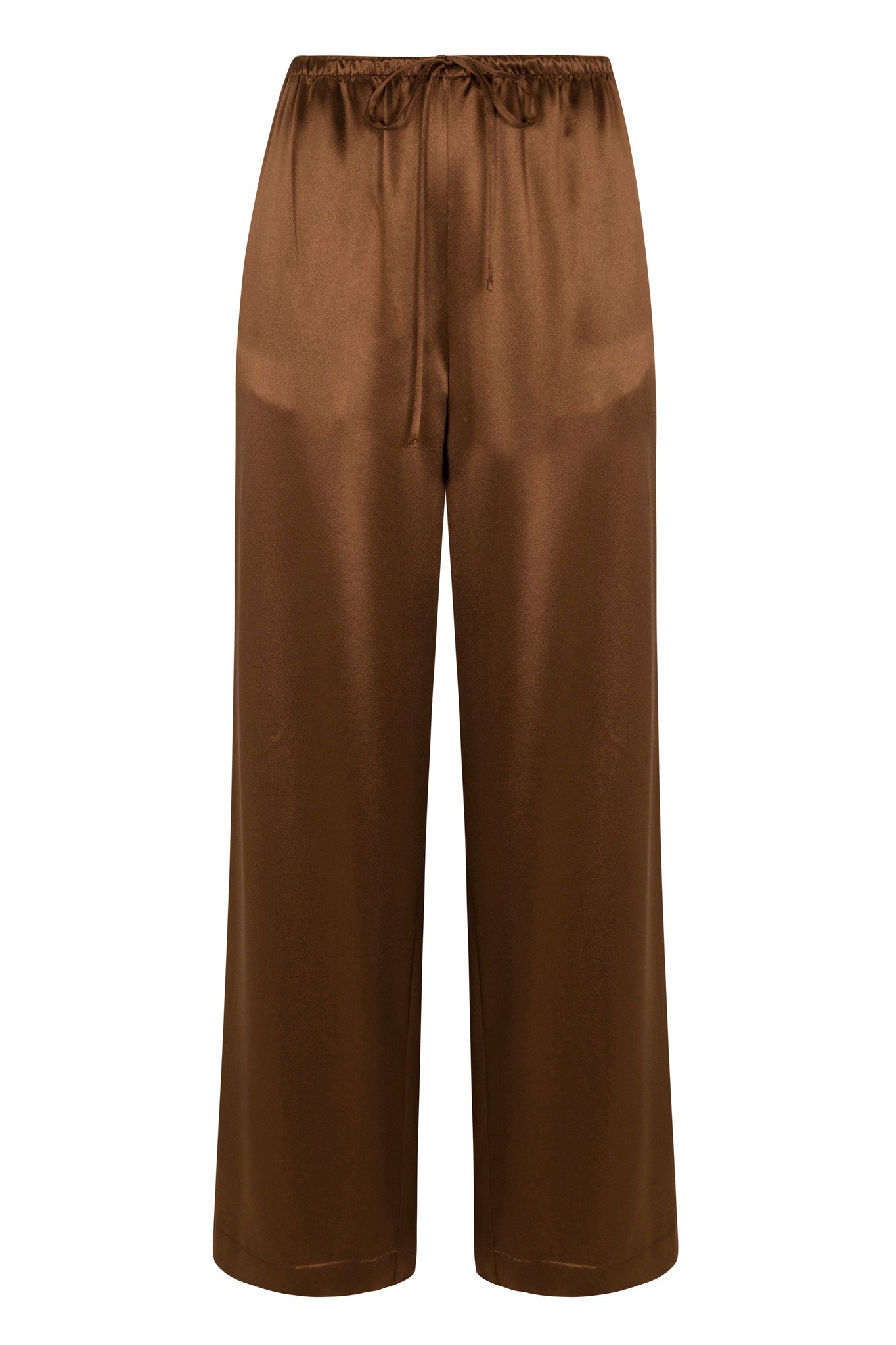 Brown Silk Kauai Pants
