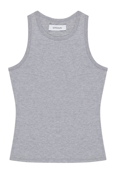 Heather Grey Racer Tank