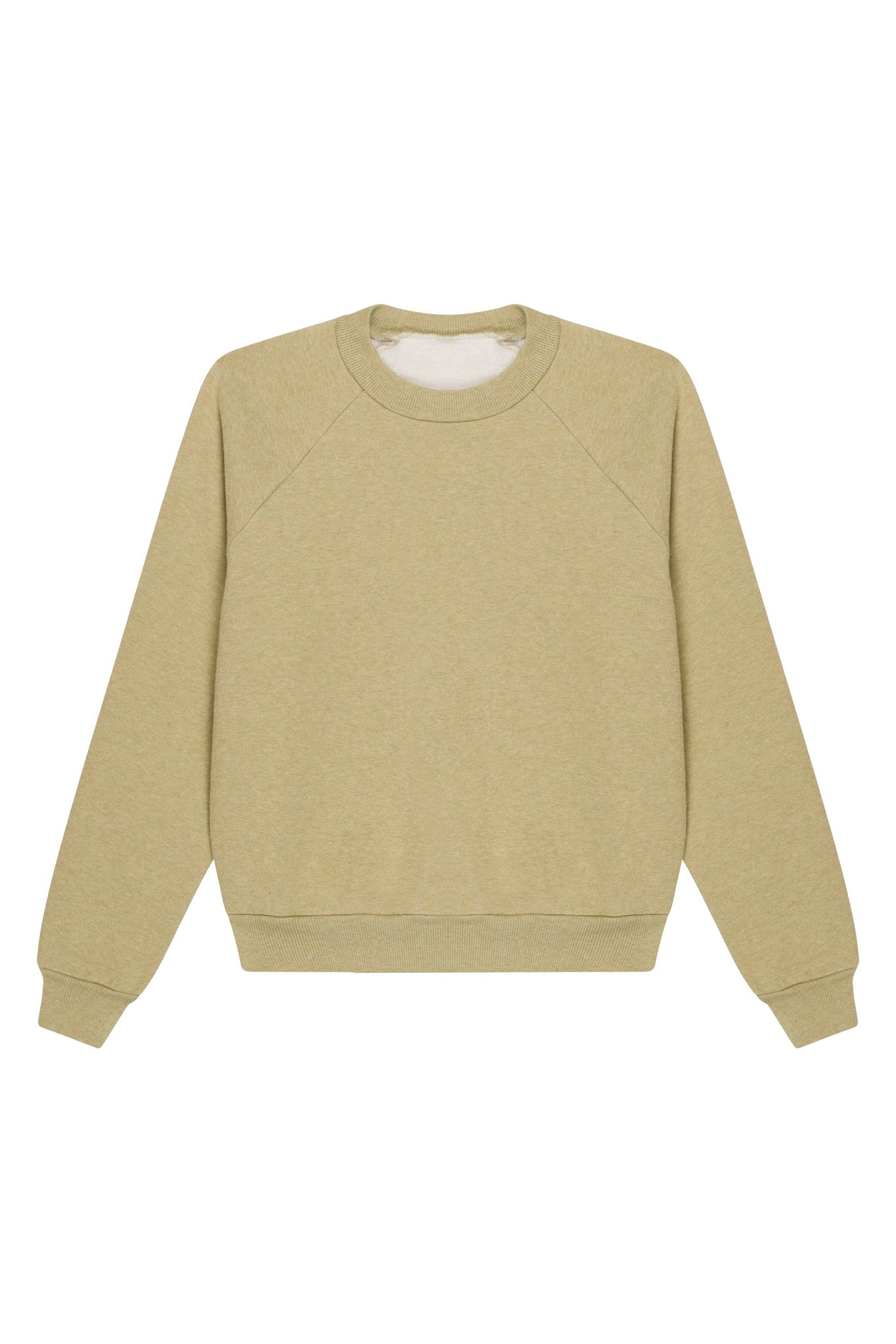 Pistachio Melange Shrunken Raglan Sweatshirt