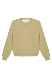 Pistachio Melange Shrunken Raglan Sweatshirt