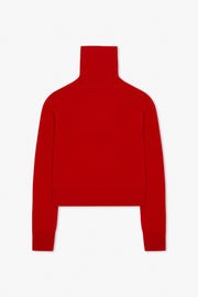 Red Cashmere Long Sleeve Turtleneck