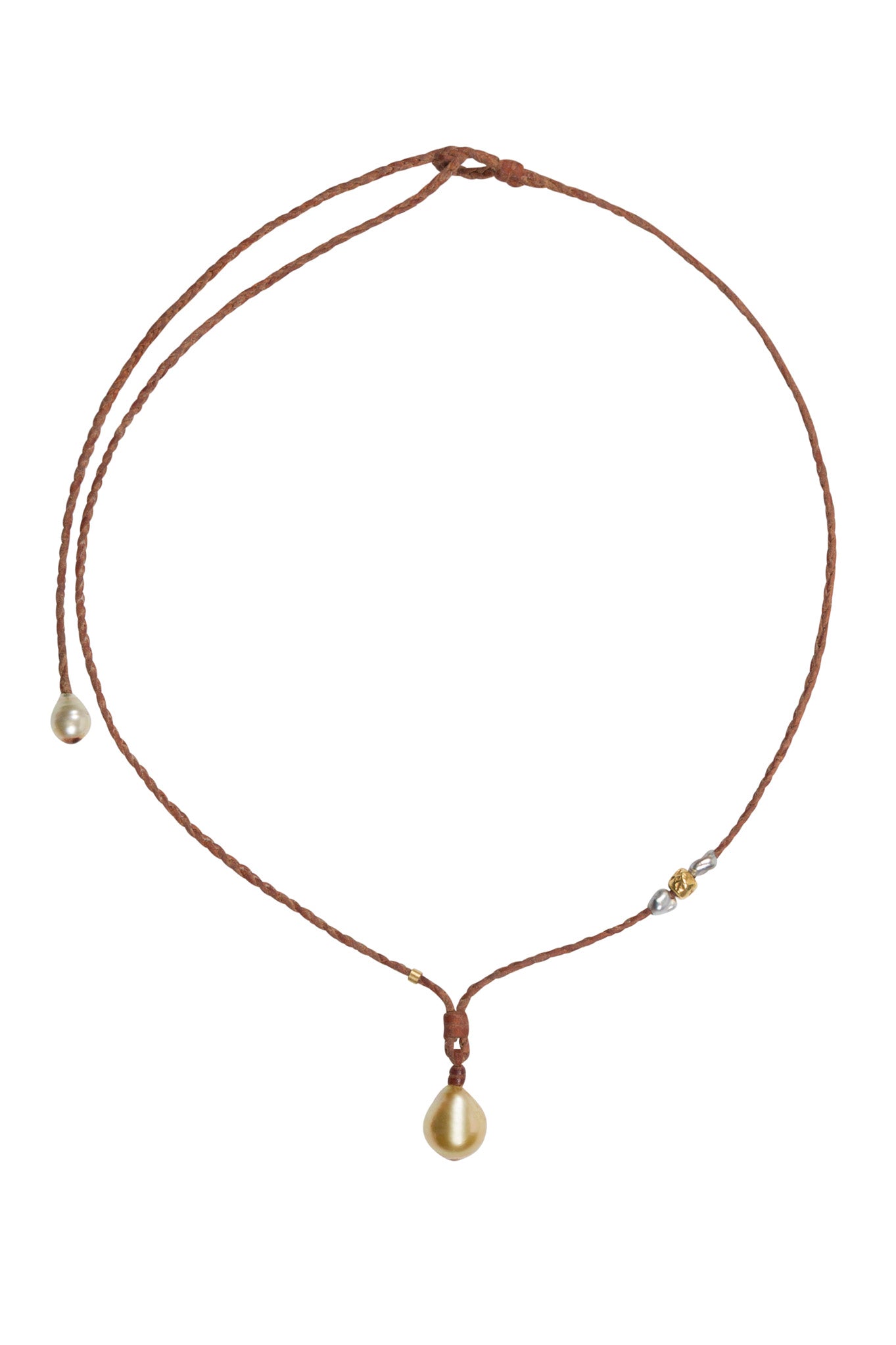 Gold Baroque Drop Necklace