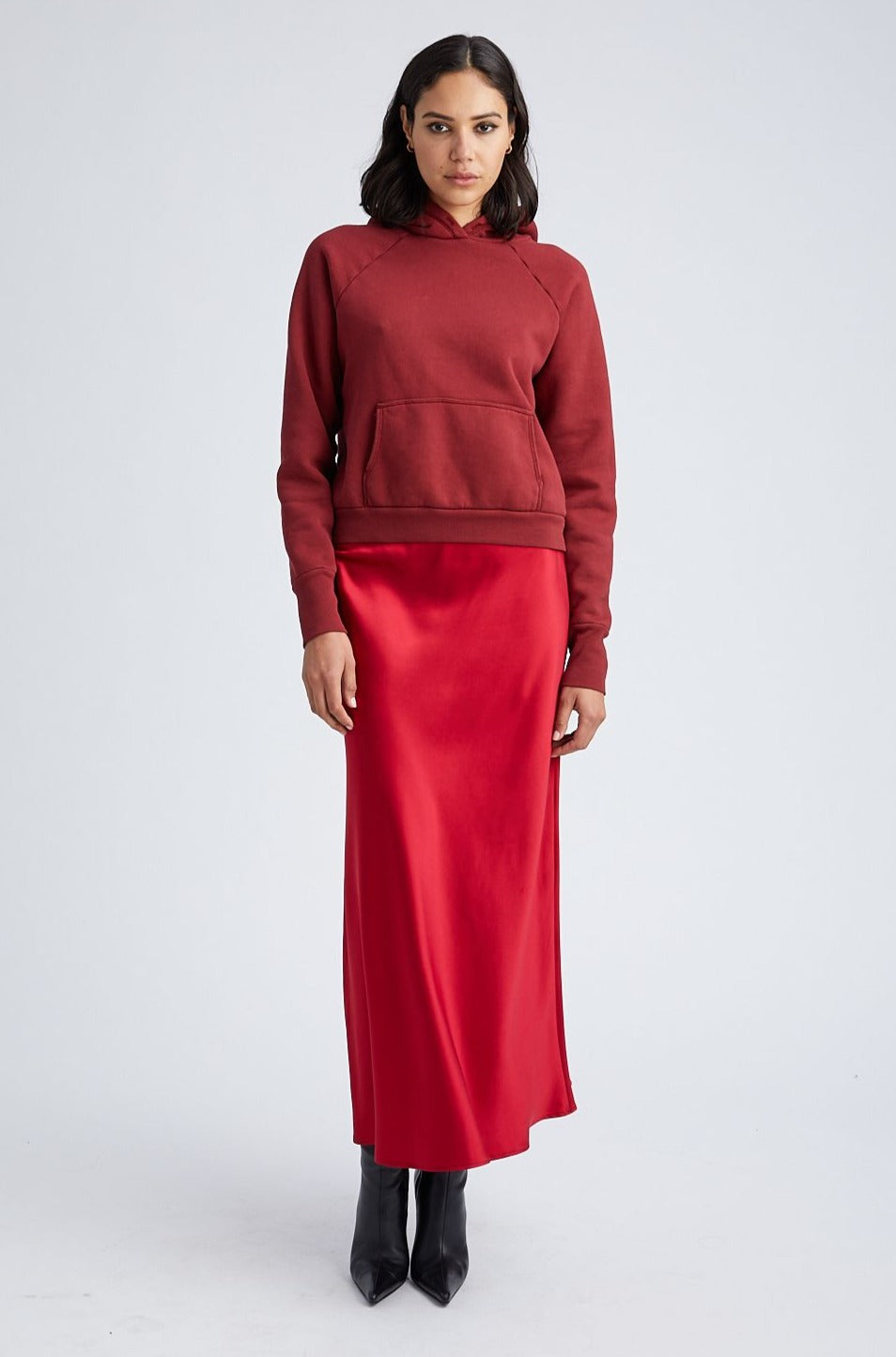 Scarlet Silk Bias Maxi Skirt