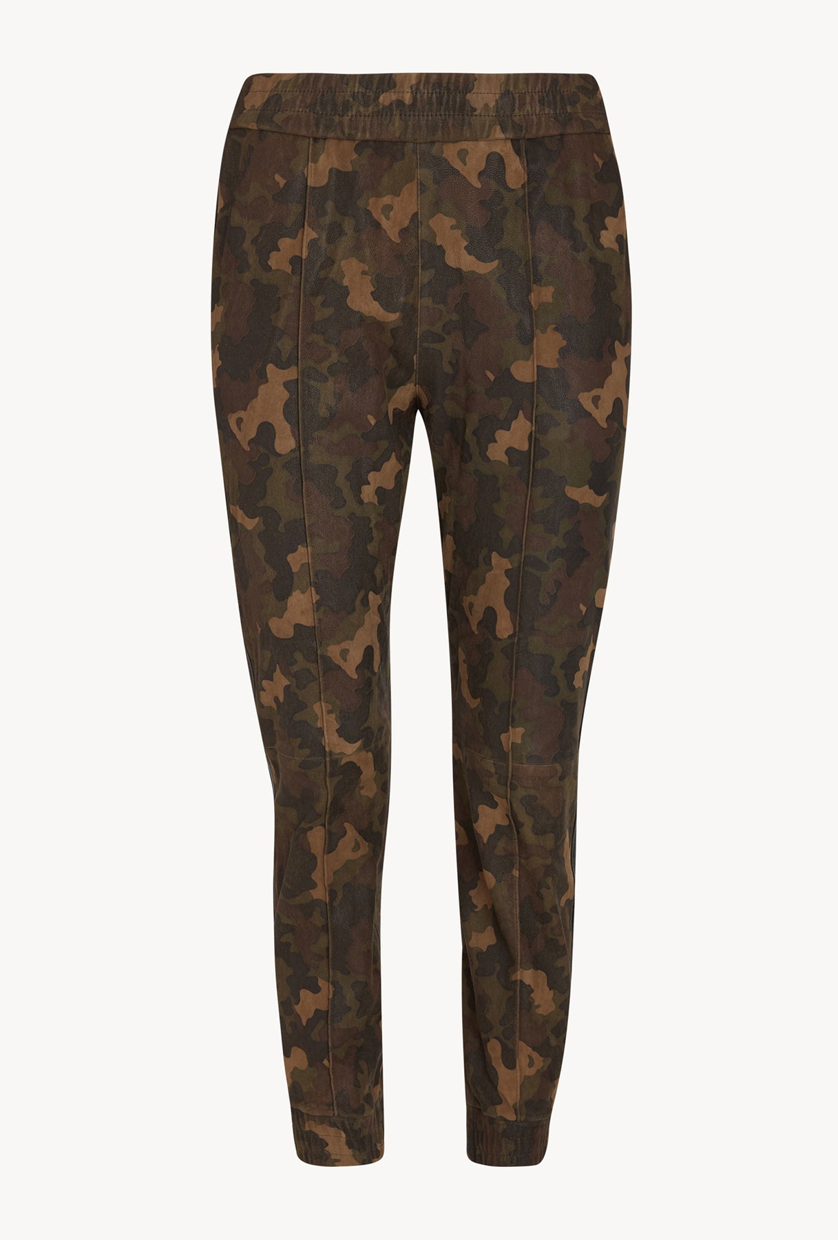 Camouflage Leather Cuffed Jogger