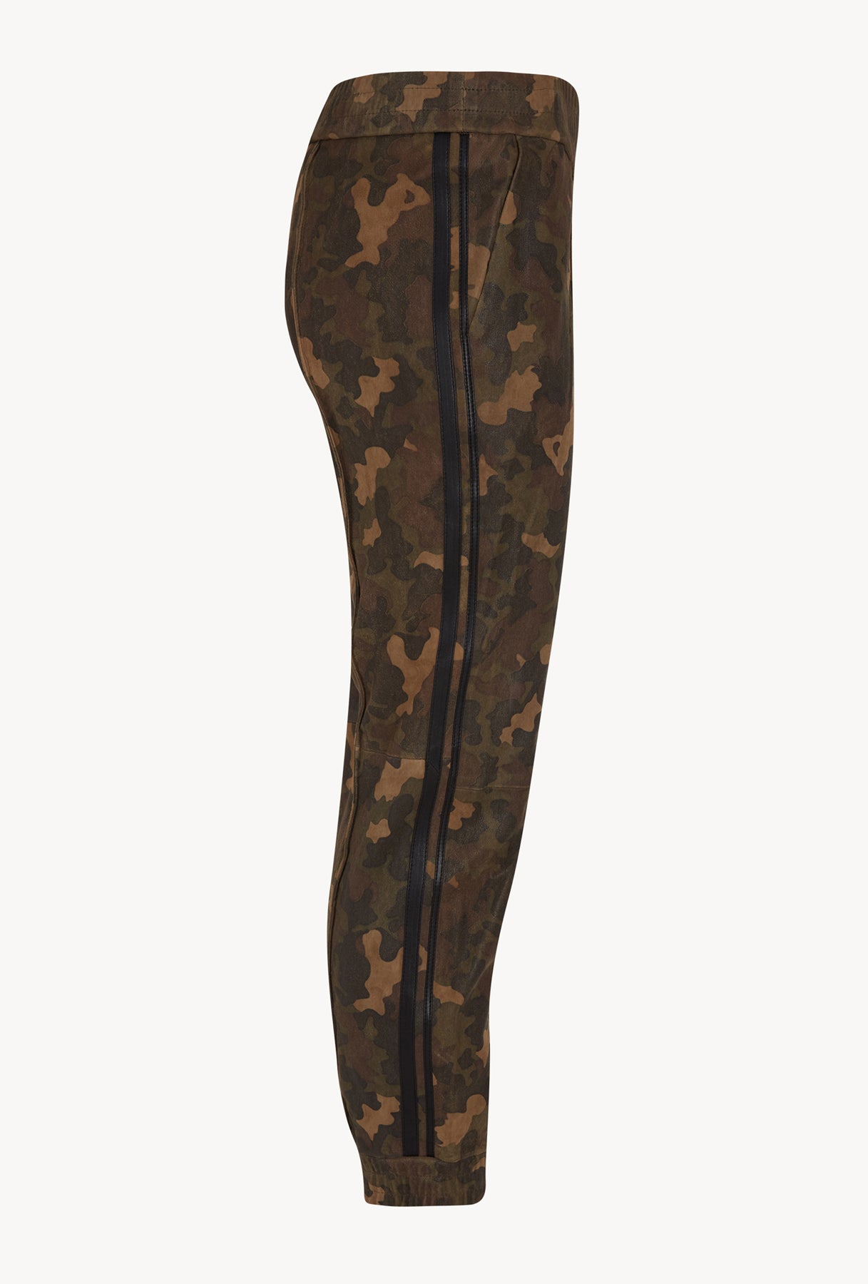 Camouflage Leather Cuffed Jogger
