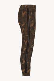 Camouflage Leather Cuffed Jogger