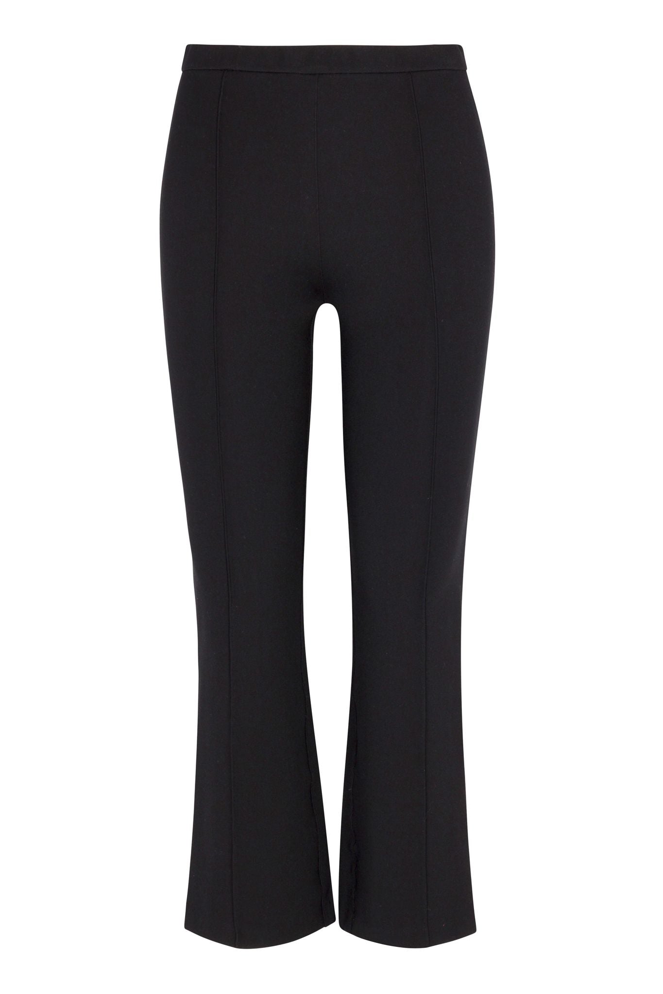 Black Casanova Ankle Flare Pintuck Pants