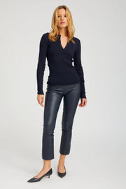 Grace Leather Crop Flare