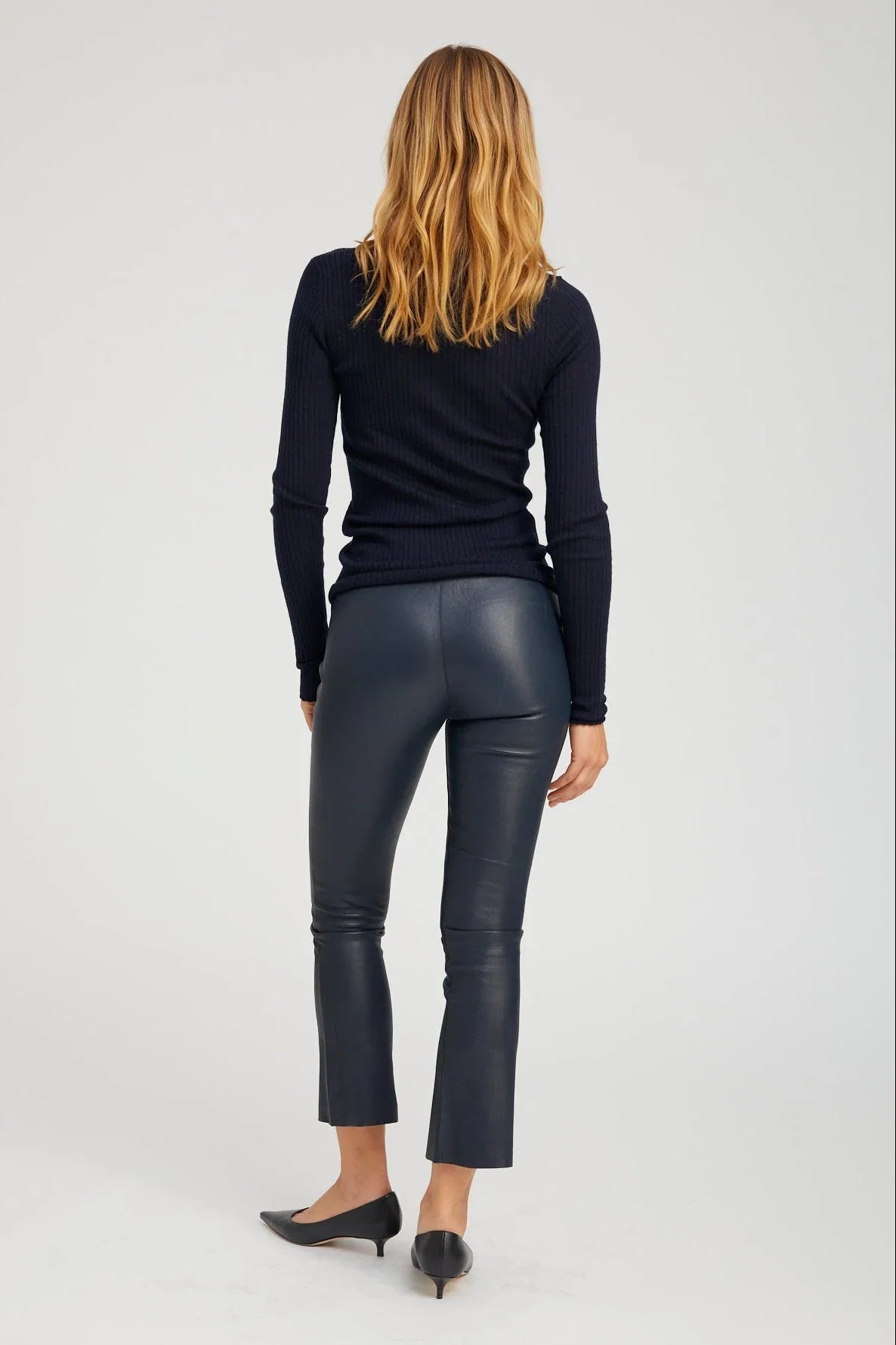 Grace Leather Crop Flare