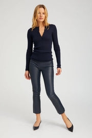 Grace Leather Crop Flare