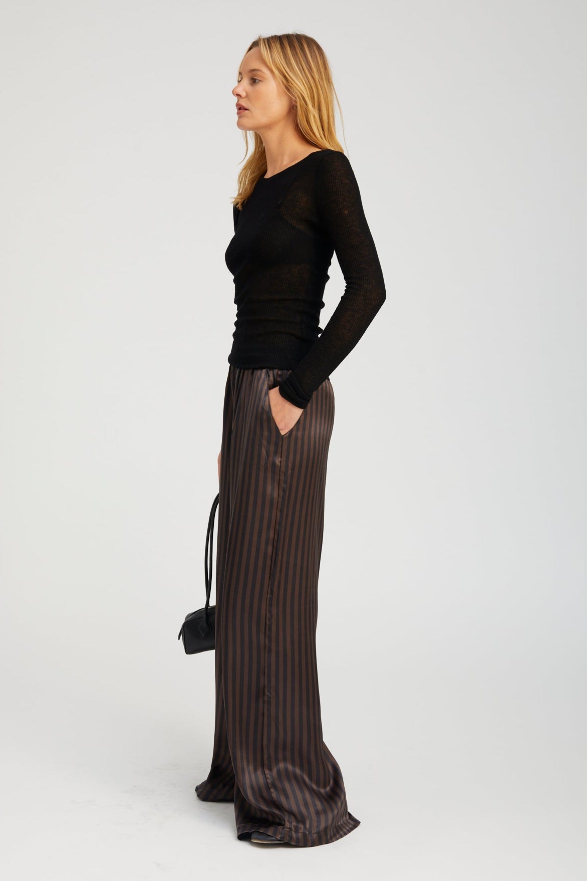 Wide Leg Silk Pants