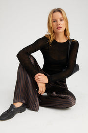 Wide Leg Silk Pants
