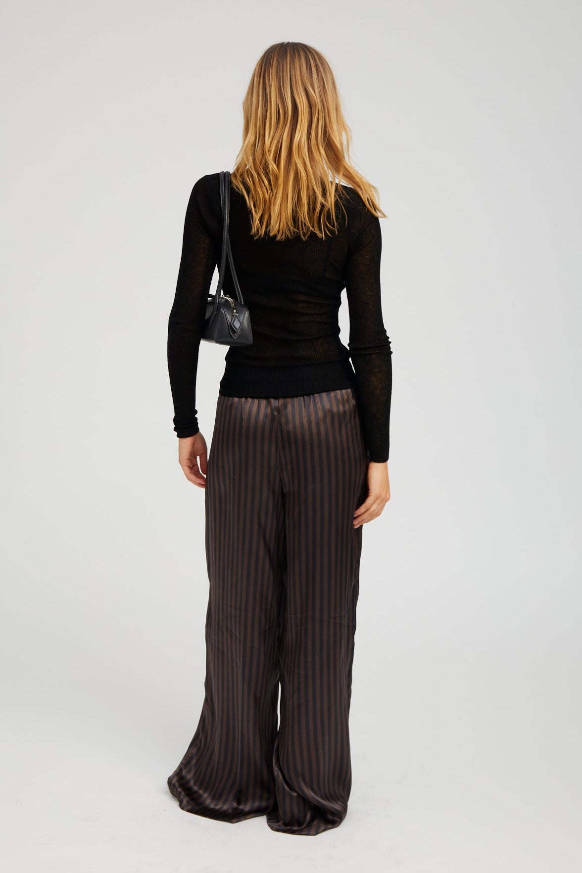 Wide Leg Silk Pants
