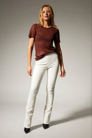 Jane Leather Micro Flare