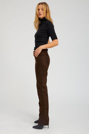 Suede 5 Pocket Slim Straight