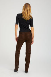 Suede 5 Pocket Slim Straight
