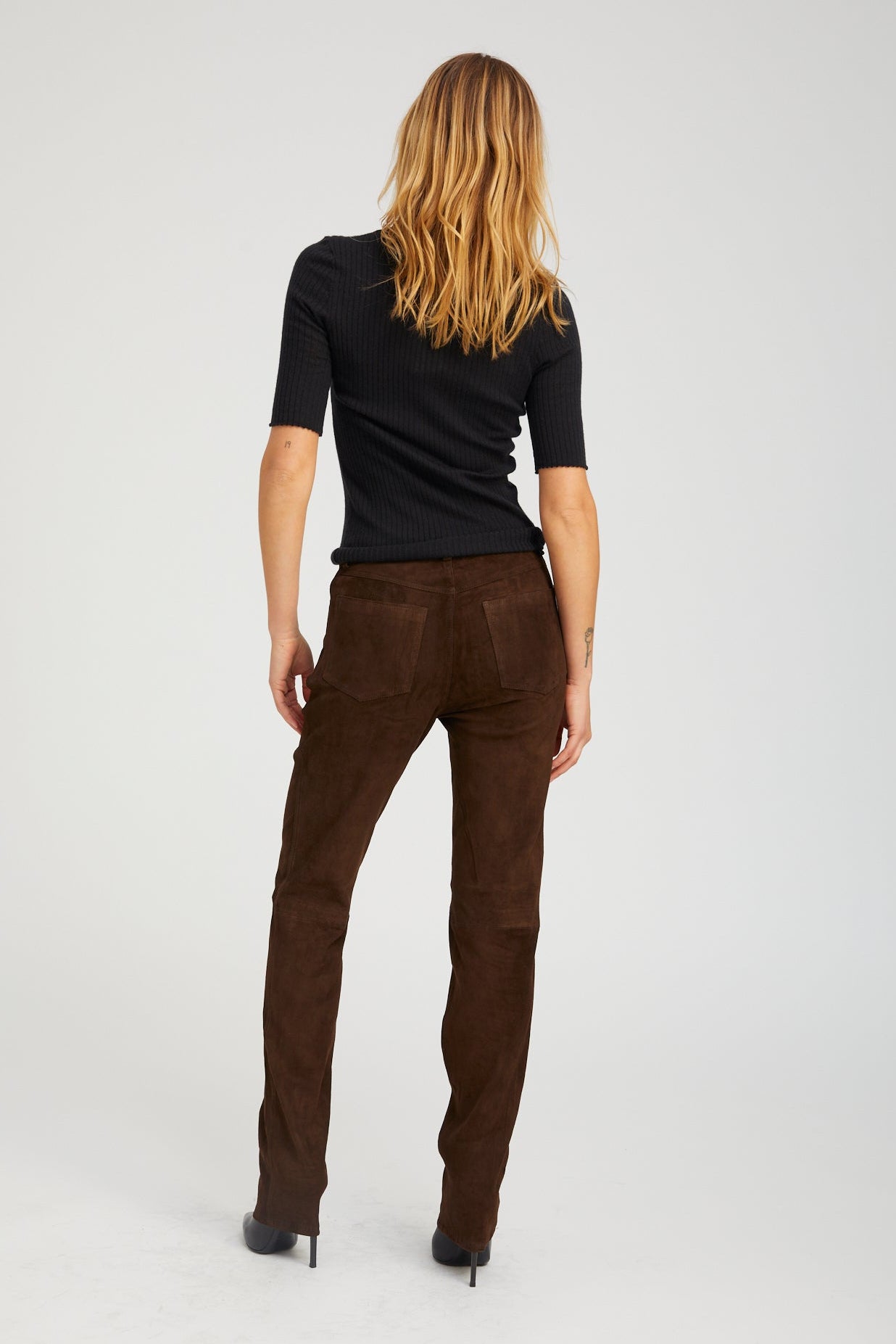 Suede 5 Pocket Slim Straight