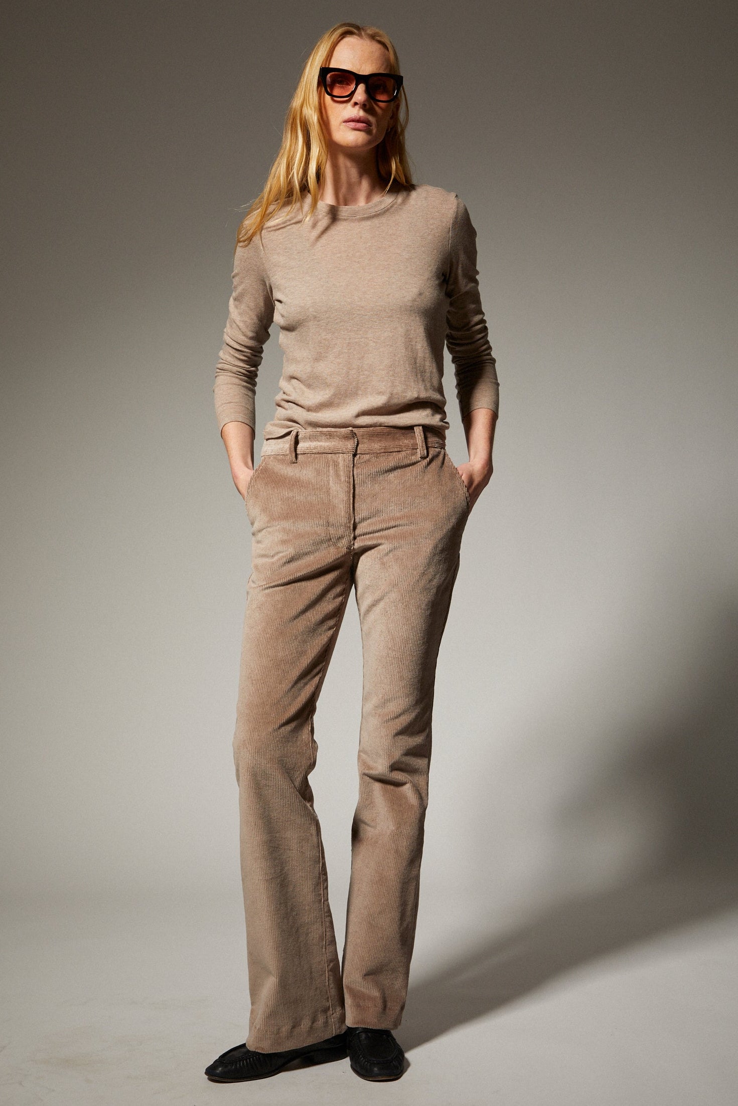 Corduroy Micro Flare Trousers