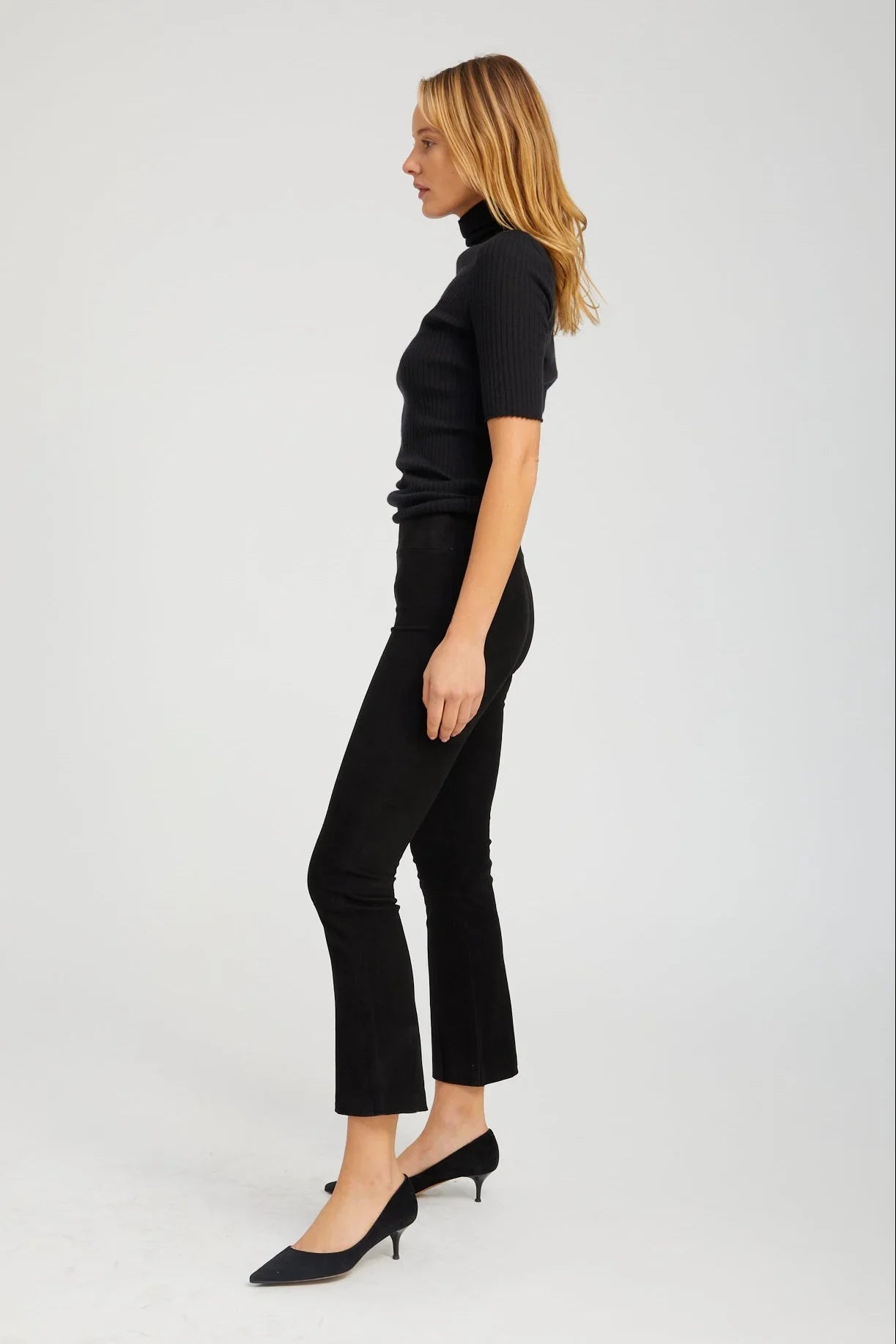 Suede Crop Flare