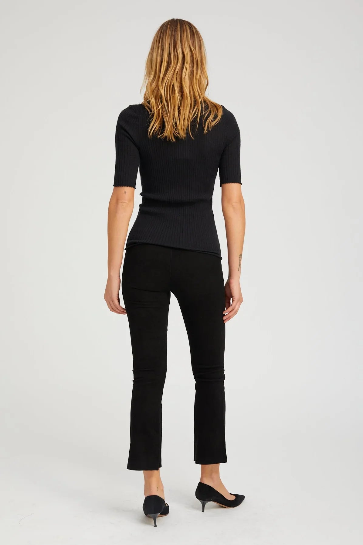 Suede Crop Flare