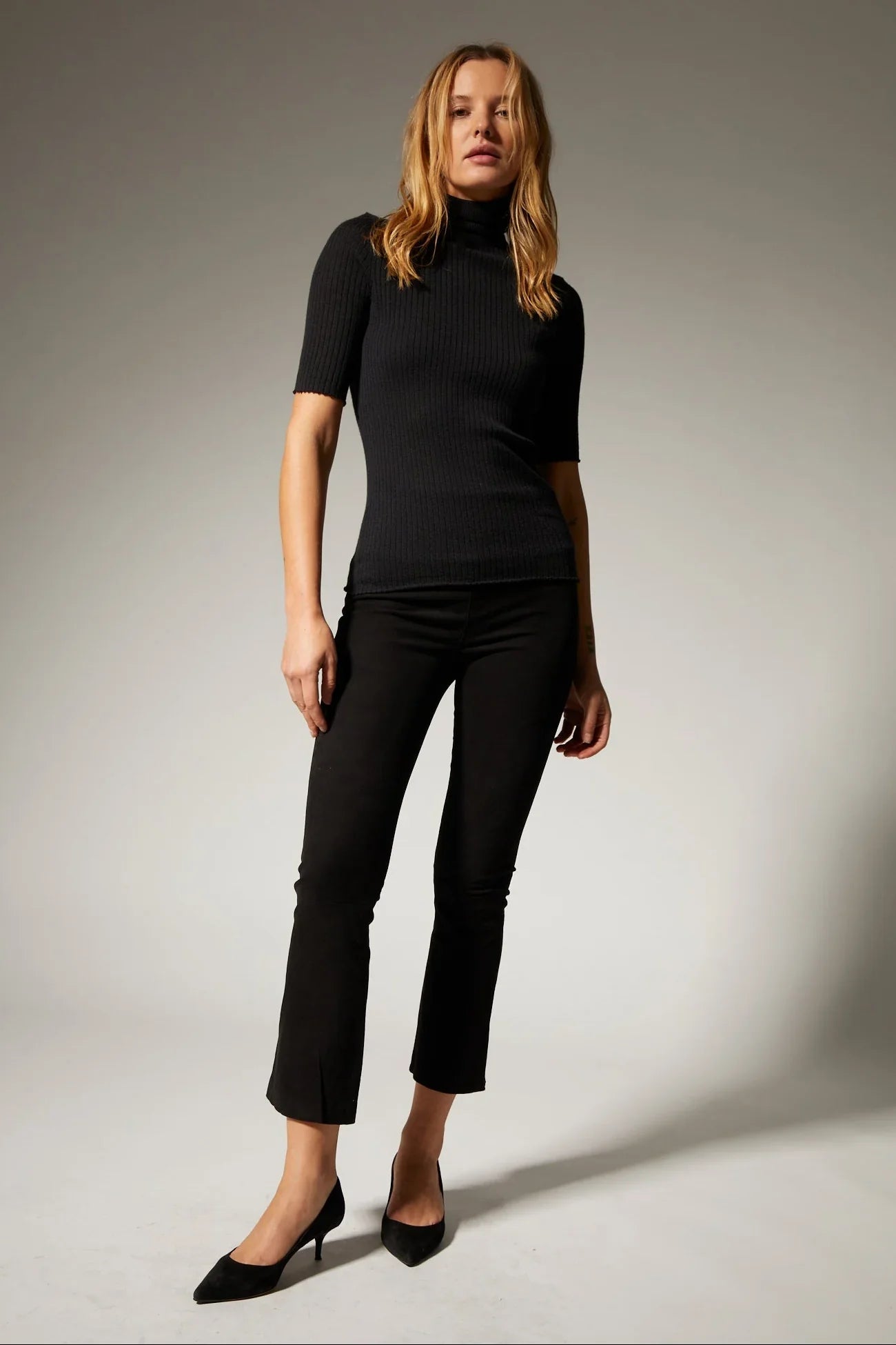 Suede Crop Flare