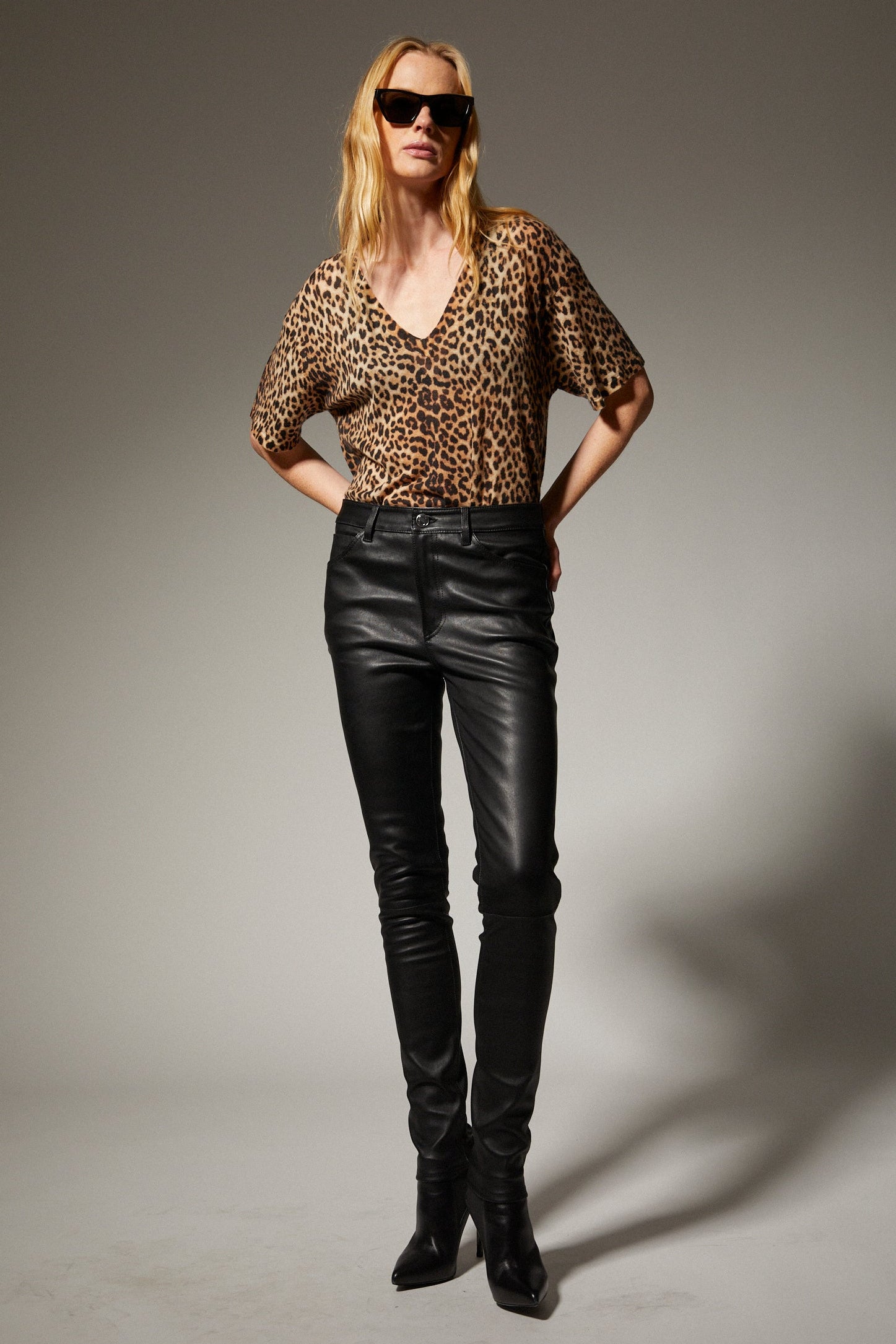 5 Pocket Leather Skinny