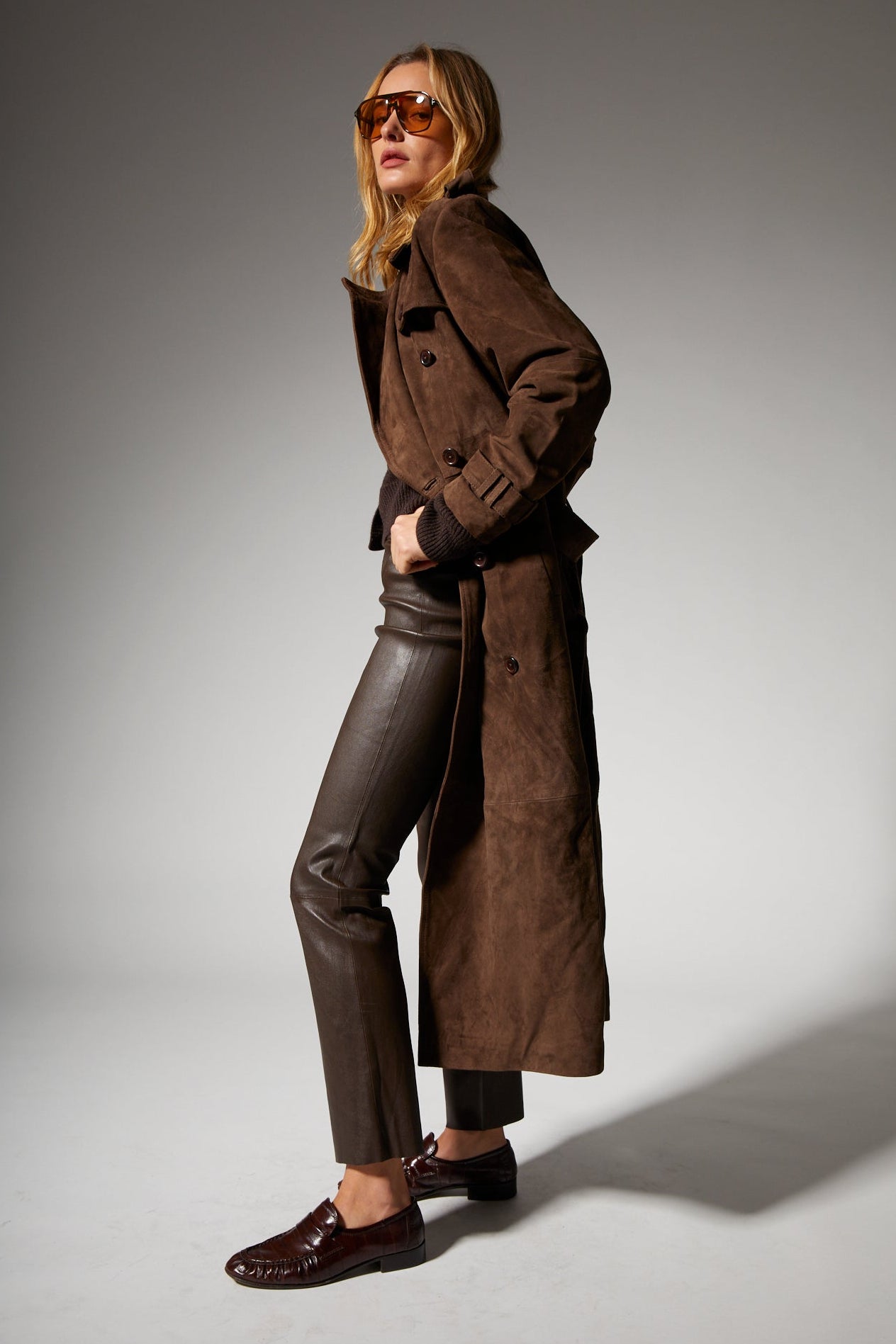 Belle De Jour Americano Suede Trench