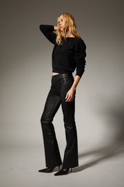 Gia Leather Micro Flare