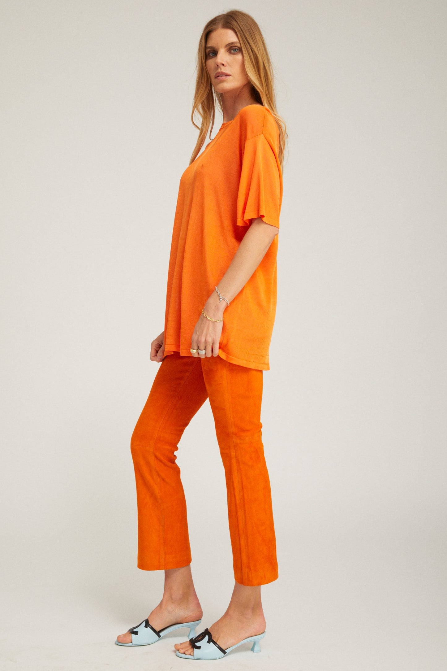 Suede Ankle Flare